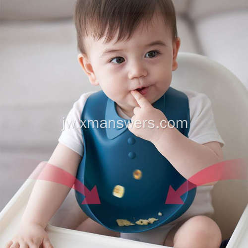 Kustomisasi Eco-Friendly Soft Silicon Bibs kanggo Bayi